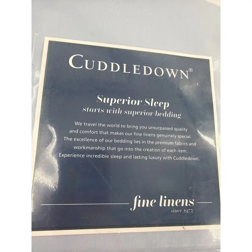 Cuddledown 400 Thread Count Solid Sateen Fitted Sheet Azure Queen Size